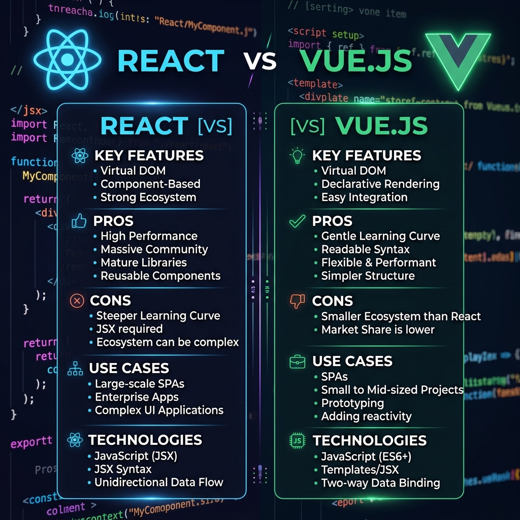 React vs Vue: Mana Terbaik untuk Project Selanjutnya?